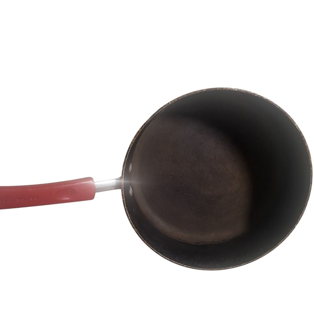 Used Rachael Ray, Red Worn Scratched Crusty Beat Up 3 qt 2.8 Liter PAN Cookware